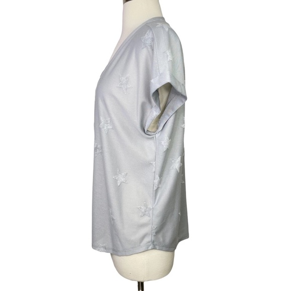 Stitch Fix l Bobeau Sheldon V-Neck Terry Star Knit Top, Medium - Picture 7 of 9